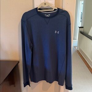 Under Armour Navy Long-Sleeve Crew Performance Top